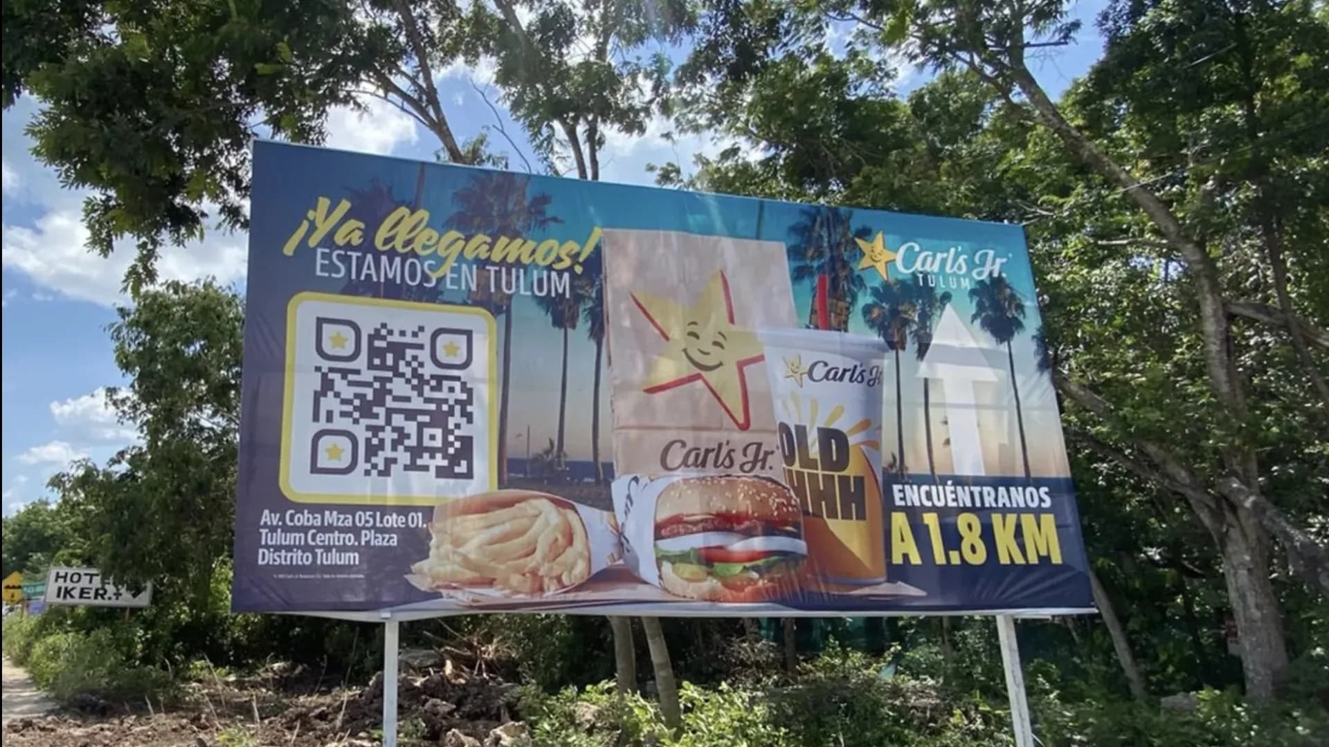 Anuncio espectacular en Tulum