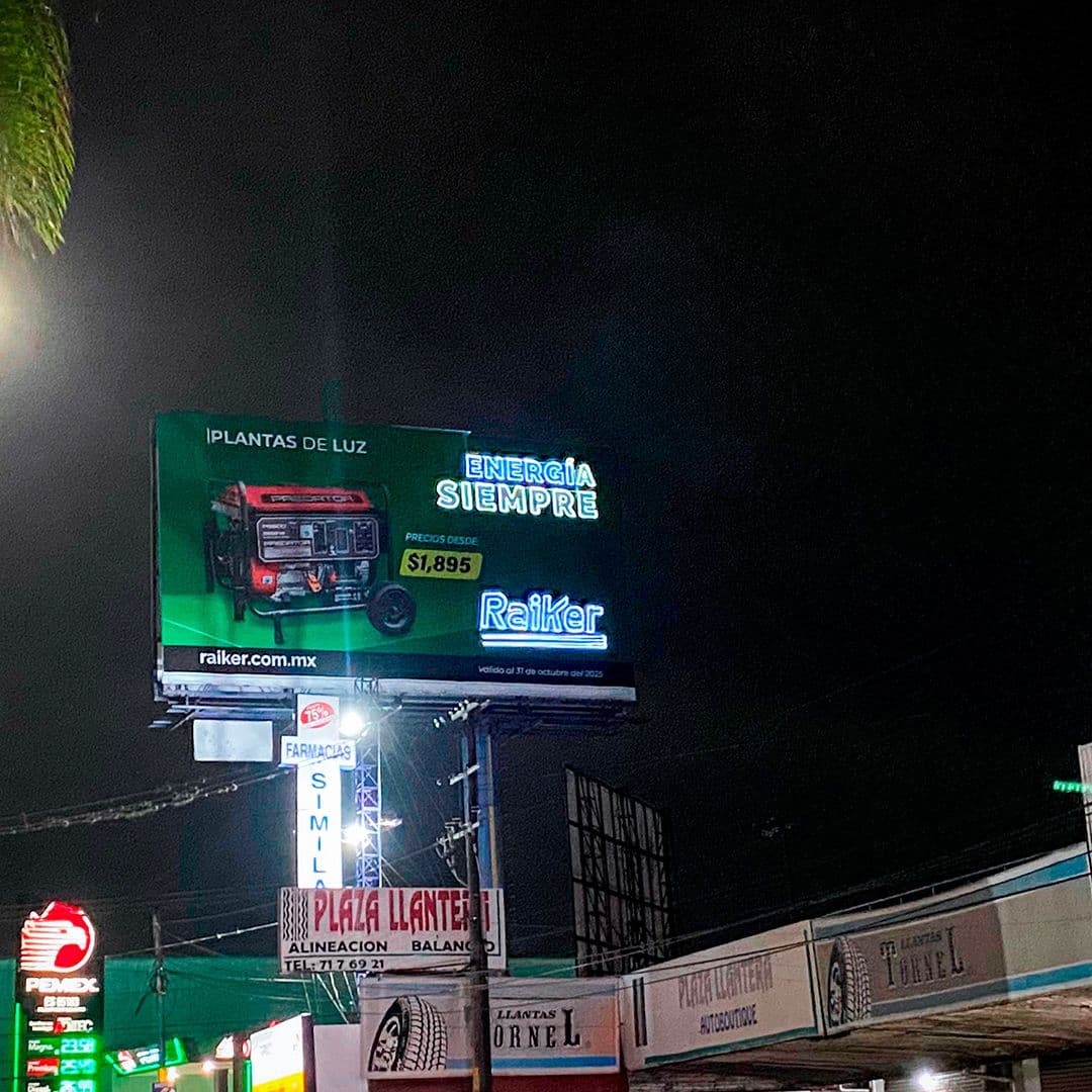 raiker anuncio espectacular mexico